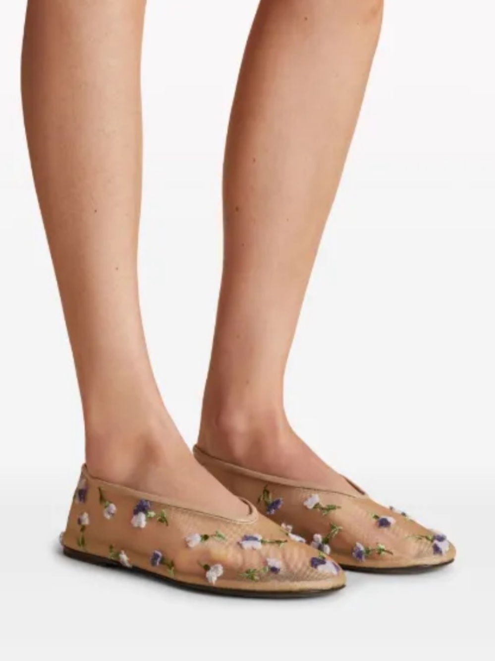 Khaite Marcy Flat in purple flowers Size 39.5